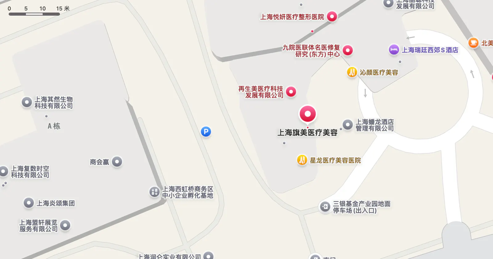 尺度到院位置示意图